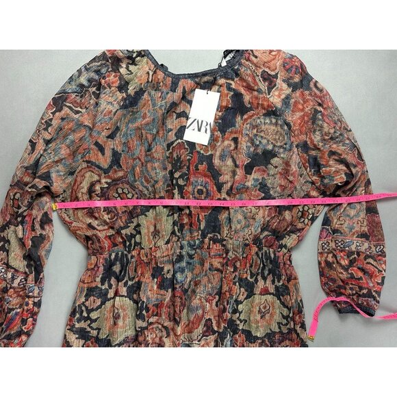 NWT ZARA MAXI PRINTED BOHEMIAN DRESS/ZARA CASUAL FORMAL DRESS FALL Size XXL - Picture 10 of 14